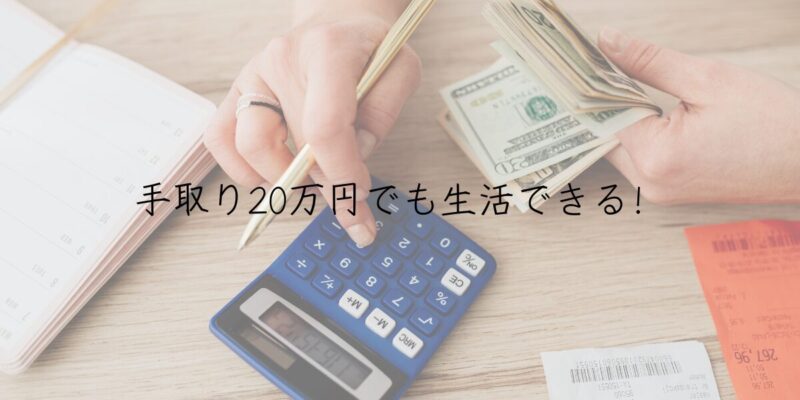 手取り20万円でも生活できる！【データで解説】