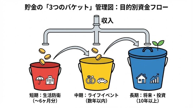 貯金の「目的」と「期間」を整理する