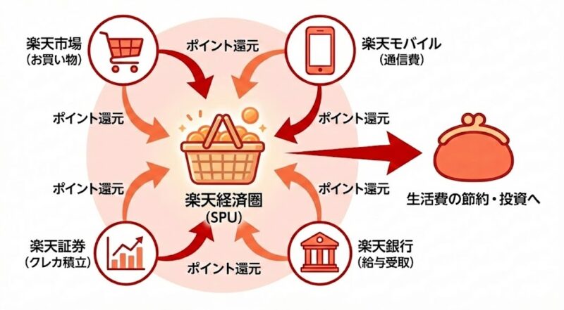 【楽天経済圏】「生活コスト削減」の循環モデル2