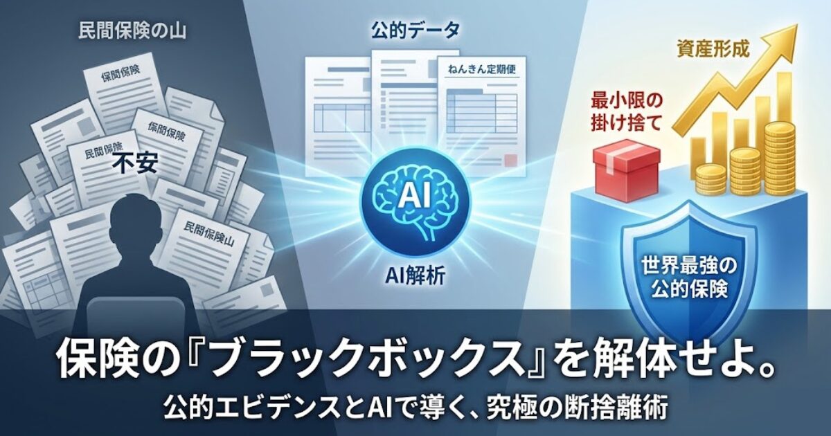 保険の「ブラックボックス」をAIで解体せよ。ねんきん定期便から導き出す、科学的・保険リストラ完全マニュアル