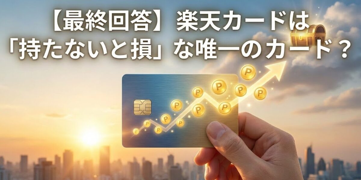 楽天カードは「持たないと損」な唯一のカード？楽天証券ユーザーが絶対作るべき3つの理由【デメリットも暴露】
