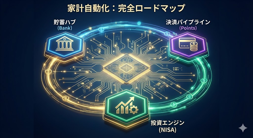 【完全攻略】0から始める「家計自動化」ロードマップ：最短で資産を最大化する3大システム接続術