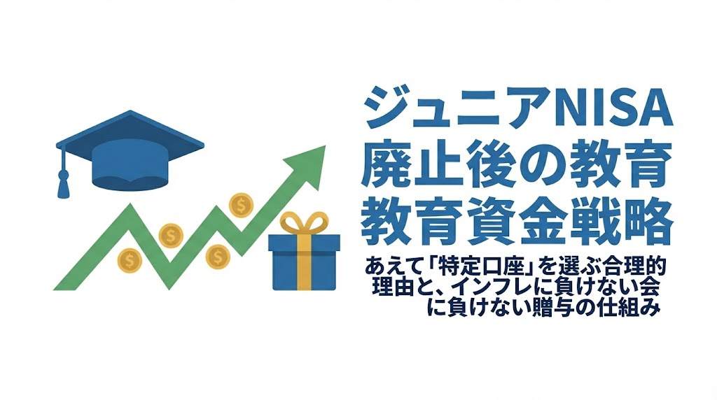 ジュニアNISA廃止後の教育資金戦略：あえて「特定口座」を選ぶ合理的理由と、インフレに負けない贈与の仕組み