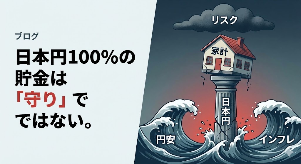 日本円100％の貯金は「守り」ではない。資産のすべてを一国に委ねるリスクと、現代の生存戦略