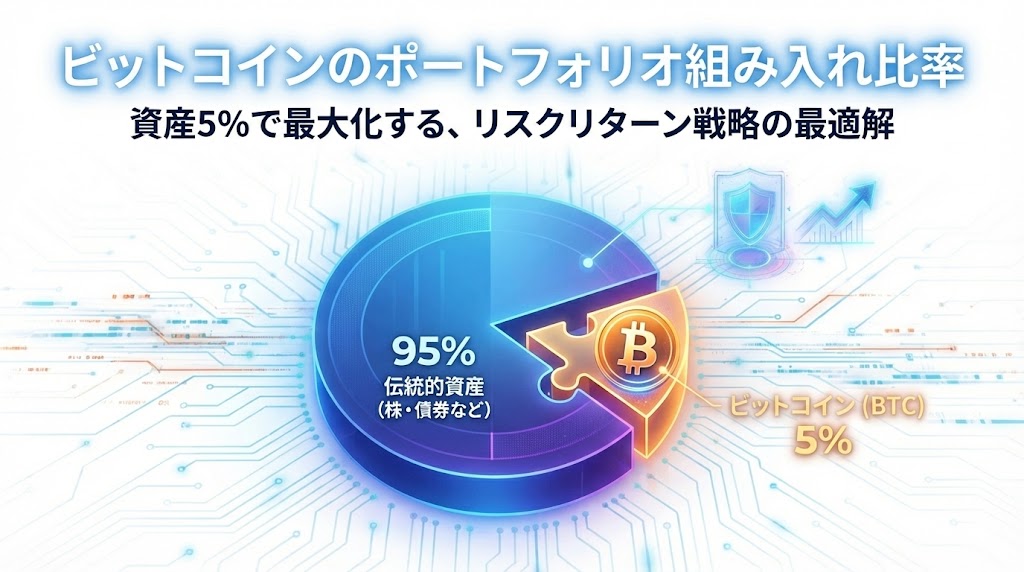 ビットコインのポートフォリオ組み入れ比率：資産5％で最大化するリスクリターン戦略