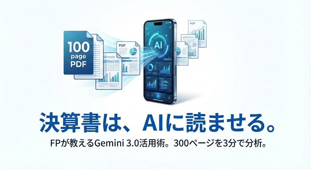 決算書を「読む」のはもう終わり。AI活用で300ページのPDFを3分で分析し、投資の『正解』を弾き出す方法