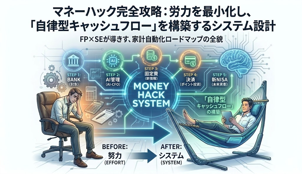 マネーハック完全攻略：労力を最小化し、「自律型キャッシュフロー」を構築するシステム設計