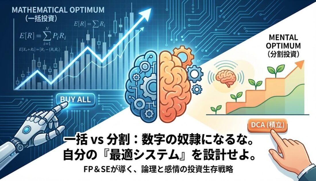 「一括投資」vs「分割投資」。数学的正解を超えた、私たちが「心地よい歩み」を選ぶべき論理的根拠