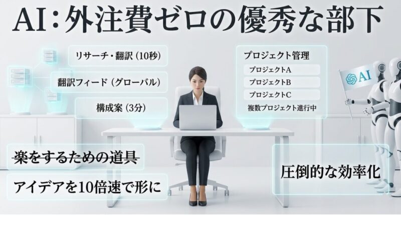 AIは「楽をするための道具」ではなく「外注費ゼロの優秀な部下」
