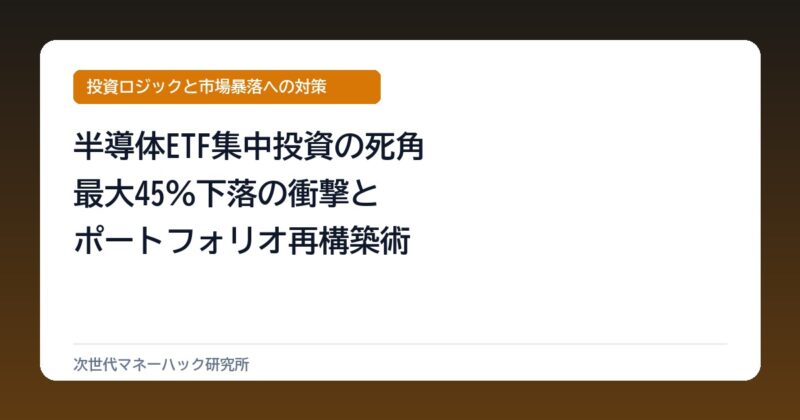 新NISAで半導体を買った人へ！最大45％下落に直面する集中投資の盲点