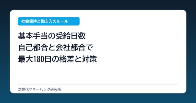 退職予定の会社員必見！雇用保険の基本手当で最大180日差がつく離職理由の境界線